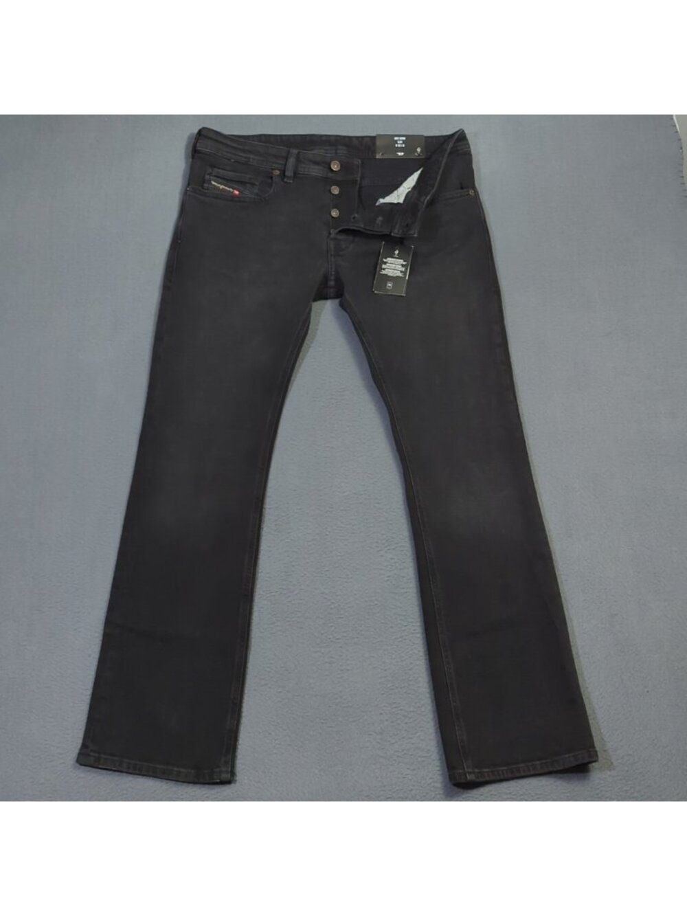 Diesel Jeans Men's 33x32 Black 2007 Zatiny X Slim Bootcut Button Fly RE064 NWT